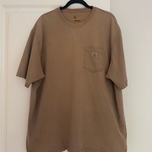 Carhartt men’s brown short sleeve crewneck pocket detail tee shirt top size 2XL